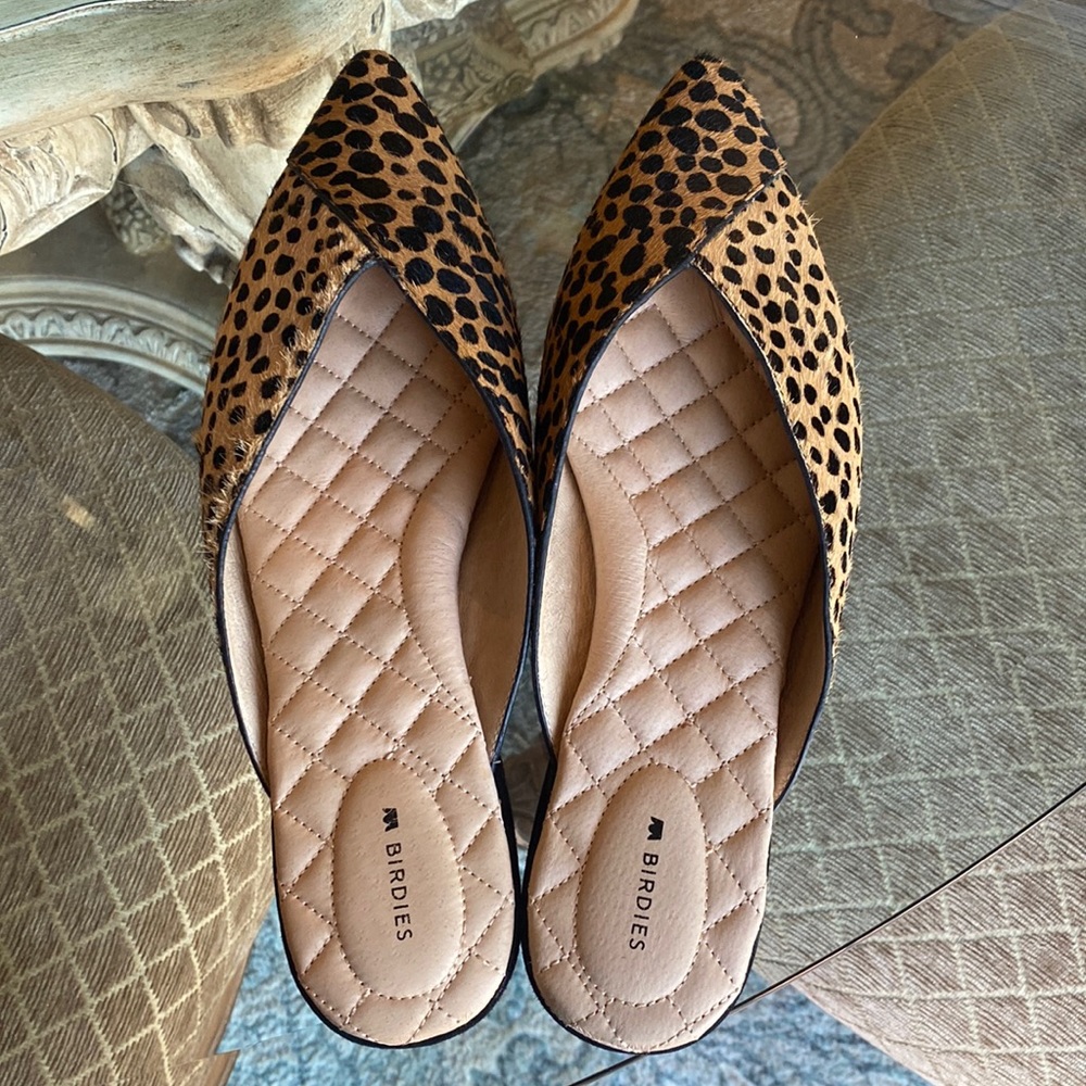 Birdies Leopard Print Swan Flats sz 10